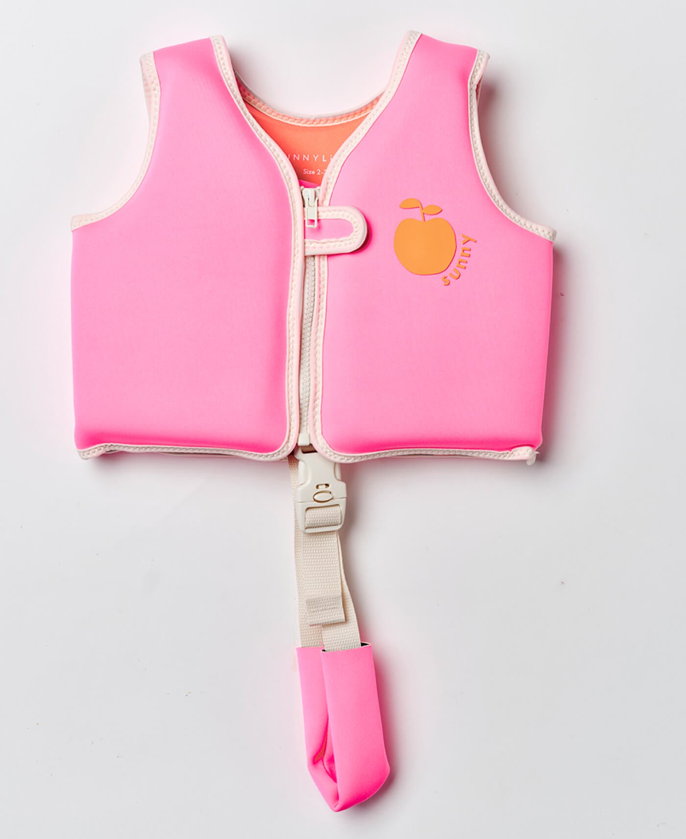 Sunny Life Kids Swim Vest 2-3 Poppy the Peach Neon Pink - Swim Vests