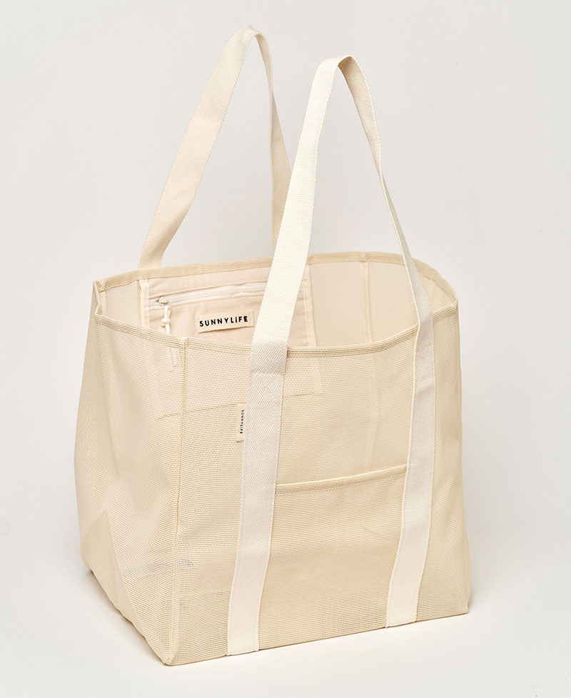 Sunny Life Mesh Beach Bag Oyster Cream - Beach Bags
