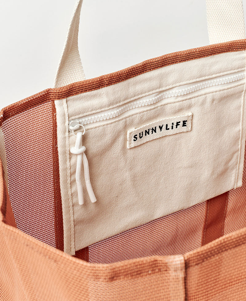 Sunny Life Mesh Beach Bag Tierra Clay - Beach Bags
