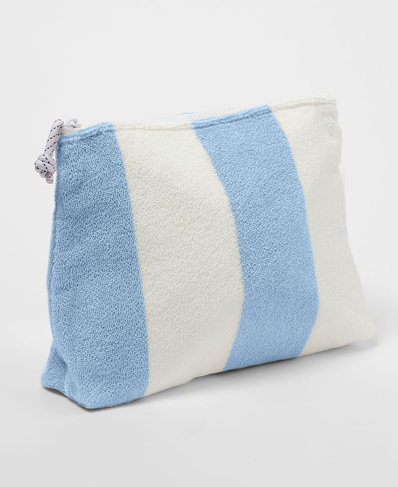 Sunny Life Terry Beach Pouch La Mer Med Blue Stripe - Beach Bags