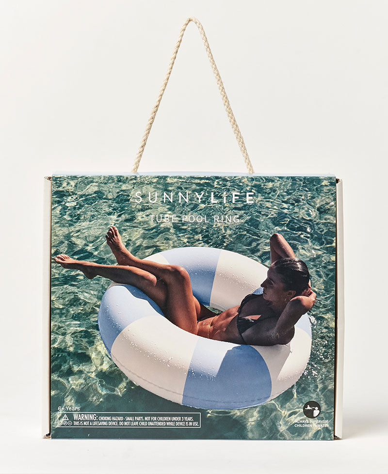 Sunny Life Tube Pool Ring La Mer Med Blue - Pool Floats