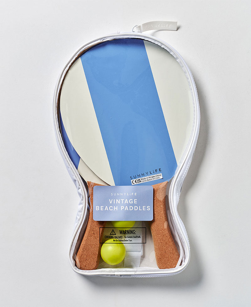 Sunny Life Vintage Beach Paddles La Mer Med Blue - Paddle Ball Sets