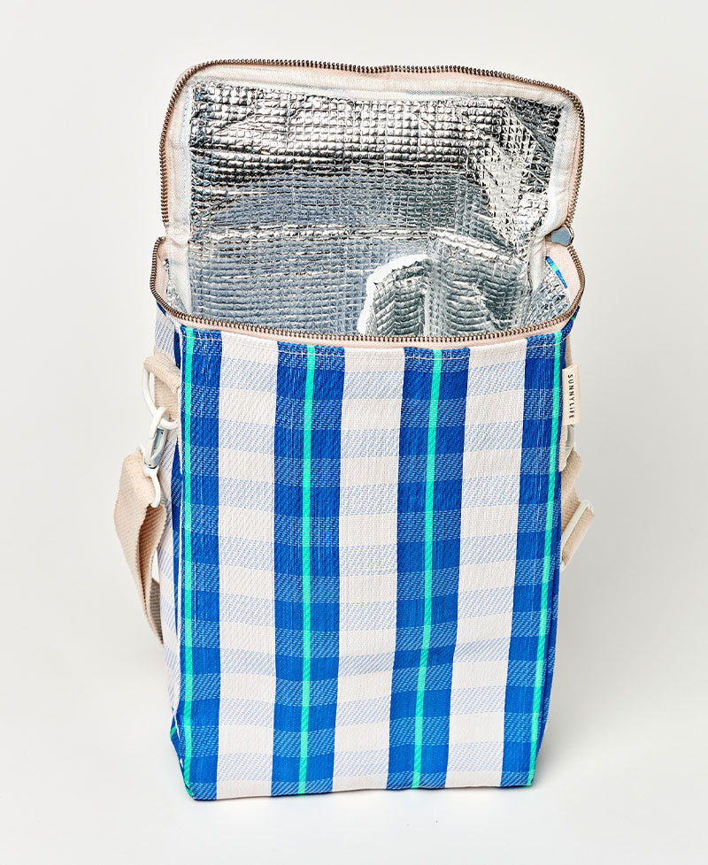Sunny Life Recycled Nylon Drinks Cooler Bag La Mer Blue Neon - Coolers