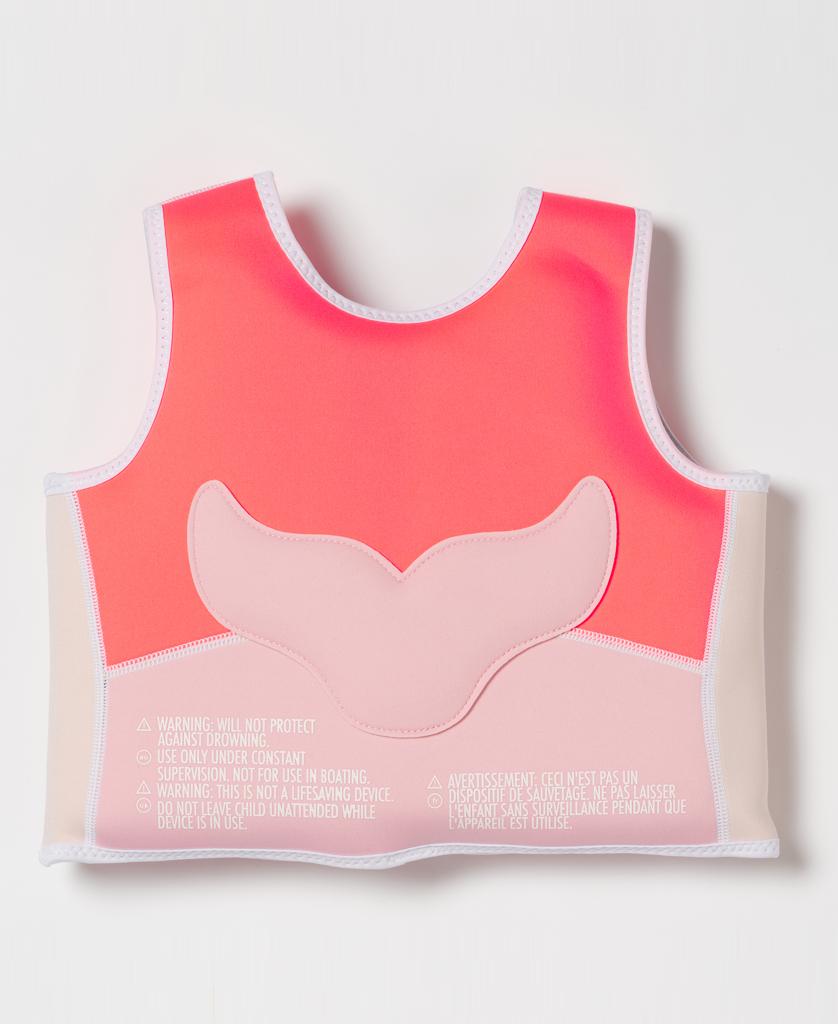 Melody the Mermaid Swim Vest 2-3 | Neon Strawberry-Golden Breed