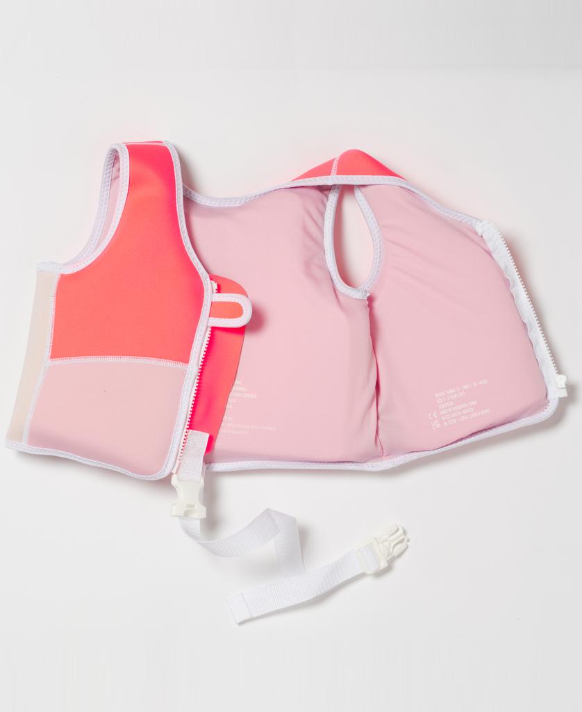 Melody the Mermaid Swim Vest 2-3 | Neon Strawberry-Golden Breed