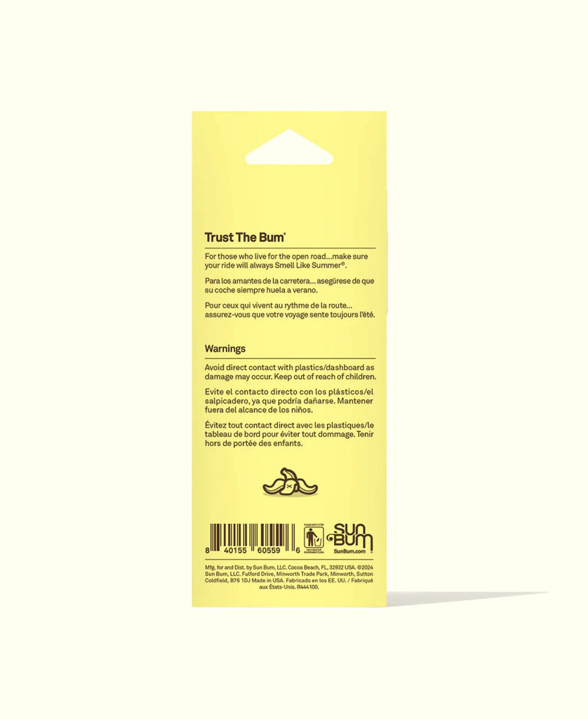 Sun Bum Banana Air Freshener - Vehicle Air Fresheners