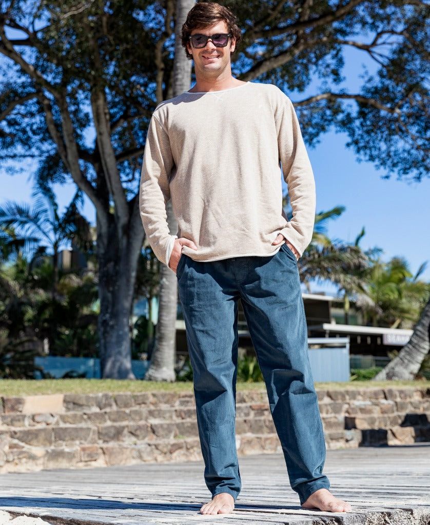 Fred Stretch Cord Pant | Blue