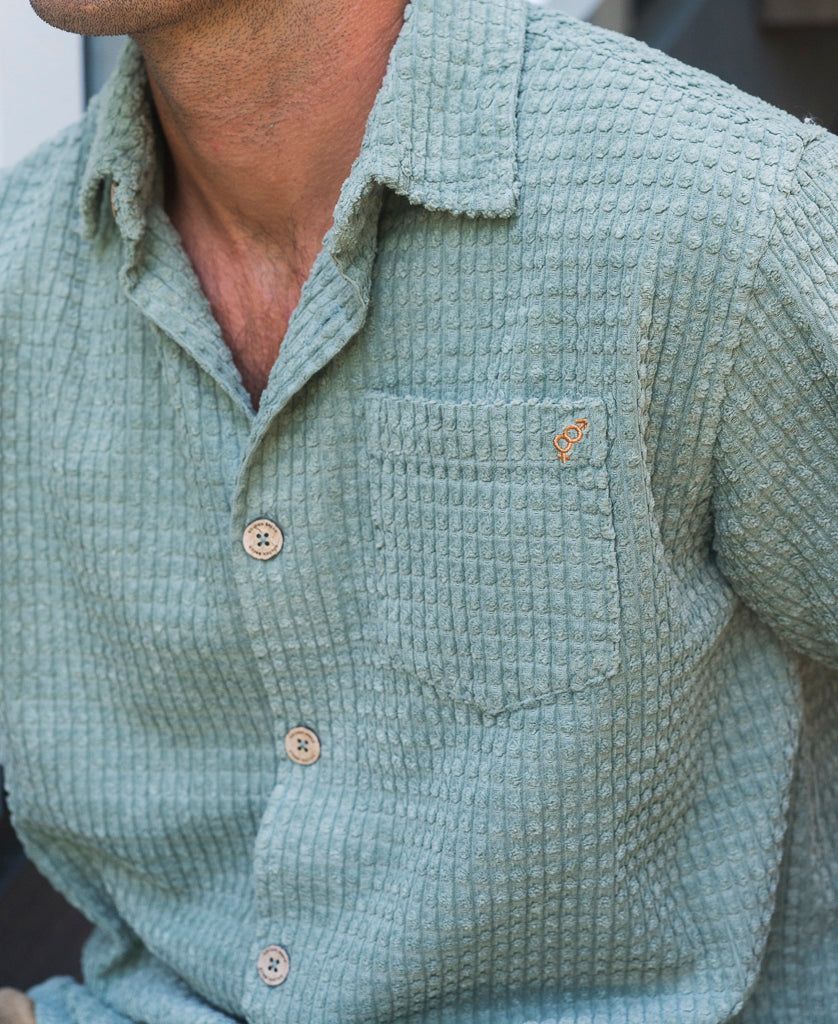 Golden Breed El Shirto Cord Shirt | Leaf Green - Shirts