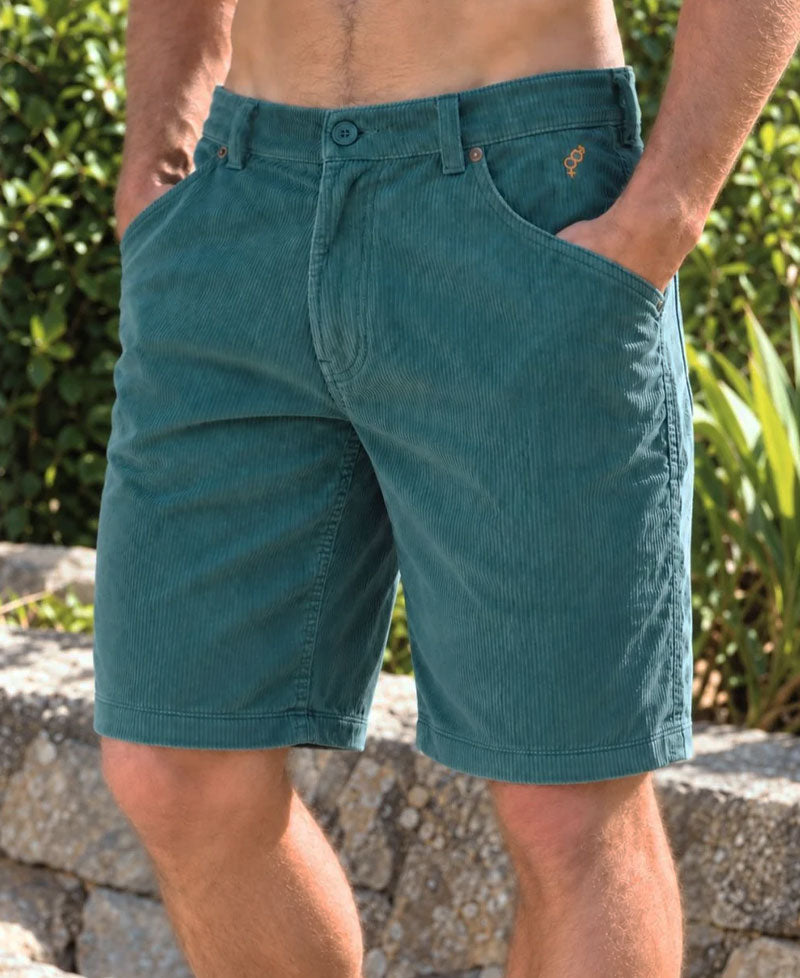 Golden Breed Fletch Stretch Cord Shorts | Fern - Shorts