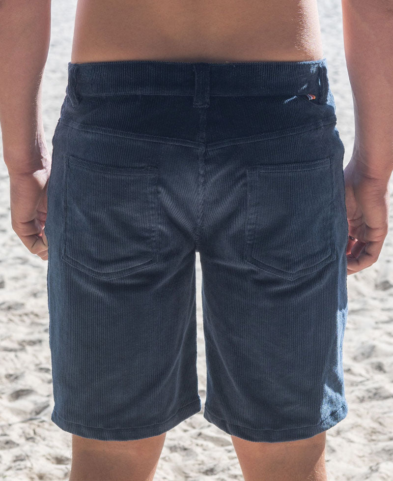 Golden Breed Fletch Stretch Cord Shorts | Navy - Shorts