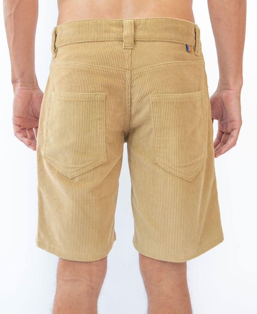 Golden Breed Floyd Cord Walkshort | Dark Camel - Shorts