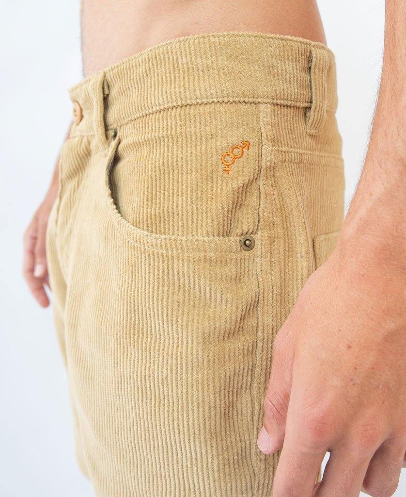 Golden Breed Floyd Cord Walkshort | Dark Camel - Shorts