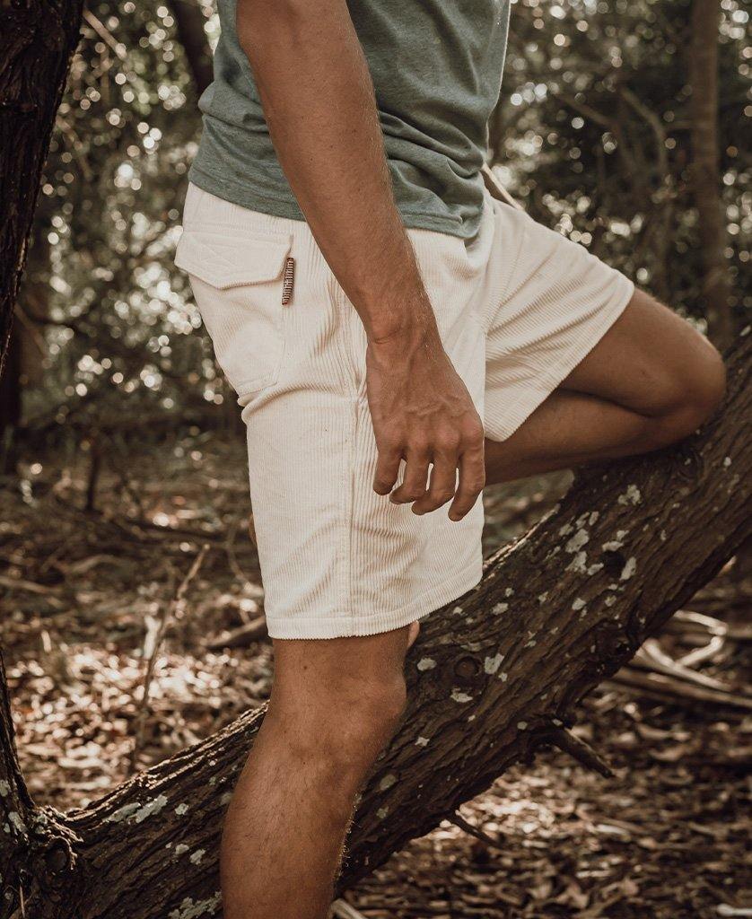 Golden Breed Floyd Elastic Waist Walkshort | Off White - Shorts