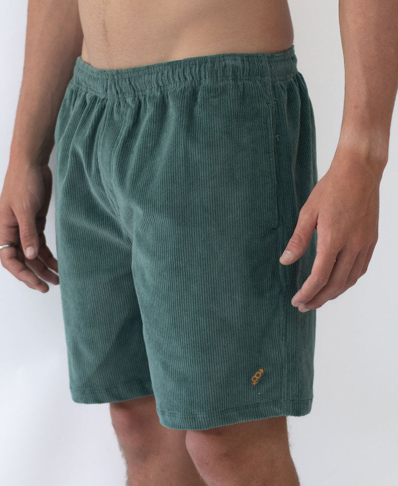 Golden Breed Fletch Cord Elastic Walkshort | Fern - Shorts