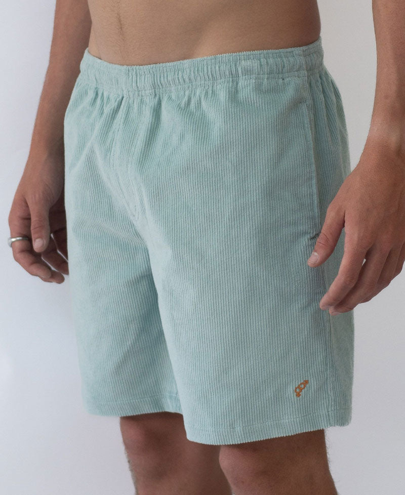 Golden Breed Fletch Cord Elastic Walkshort | Sage - Shorts