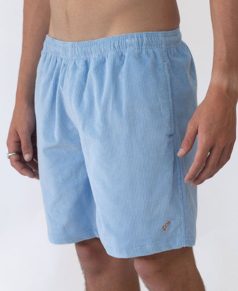 Golden Breed Fletch Cord Elastic Walkshort | Blue - Shorts