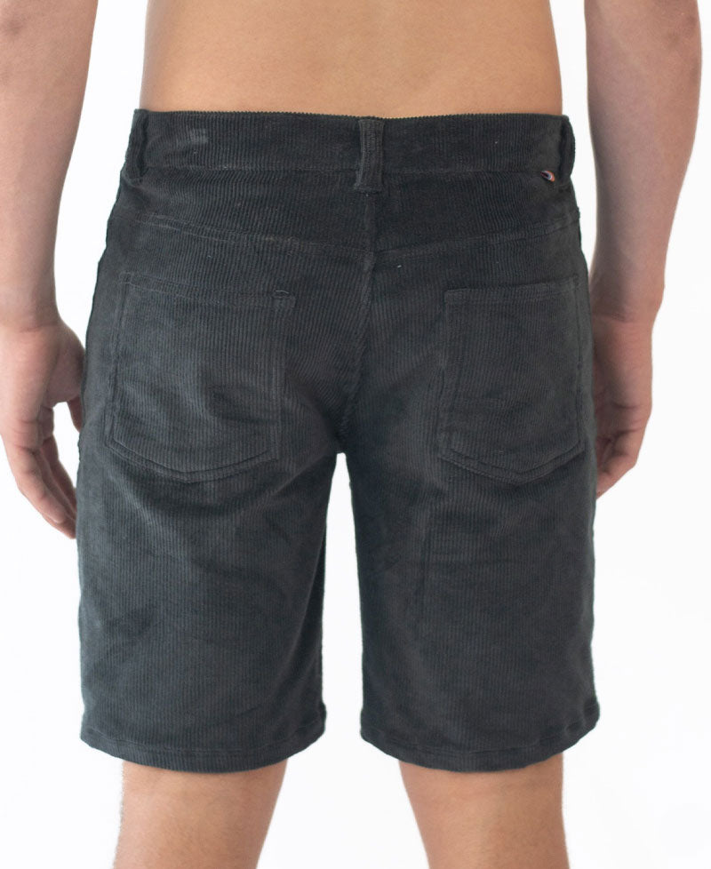 Golden Breed Fletch Cord Walkshort | Wash Black - Shorts