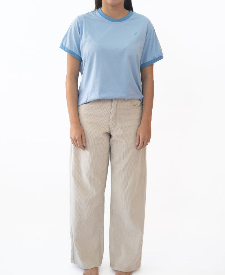 Golden Breed Becca Retro Tee | Finch/Surf Blue - T-Shirts