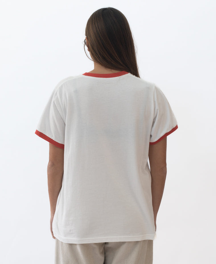 Golden Breed Becca STM Tee | Off White/Wash Red - T-Shirts
