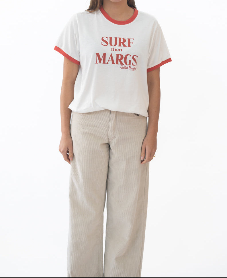 Golden Breed Becca STM Tee | Off White/Wash Red - T-Shirts