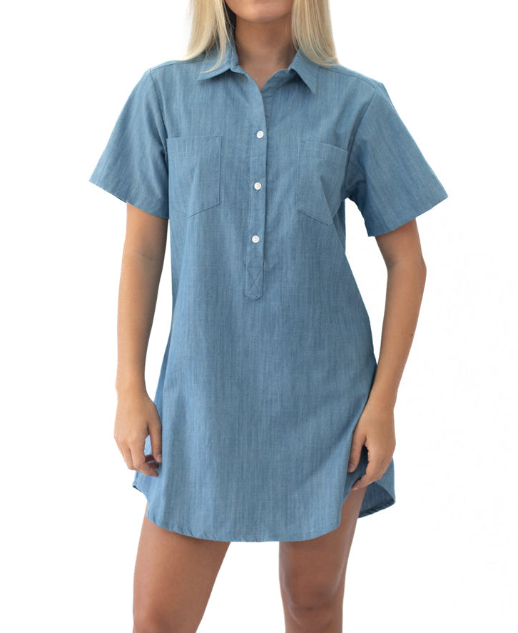 Golden Breed Bella Dress | Blue - Dresses