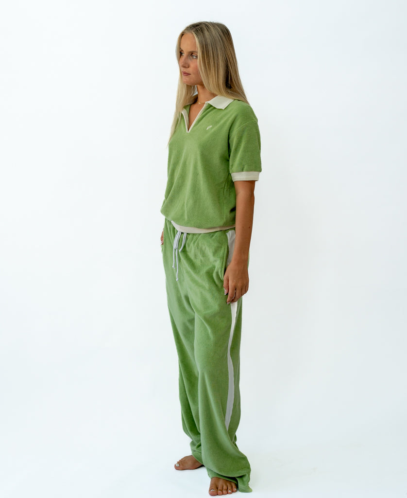 Golden Breed Cherrie Pant | Moss/Off White - Pants