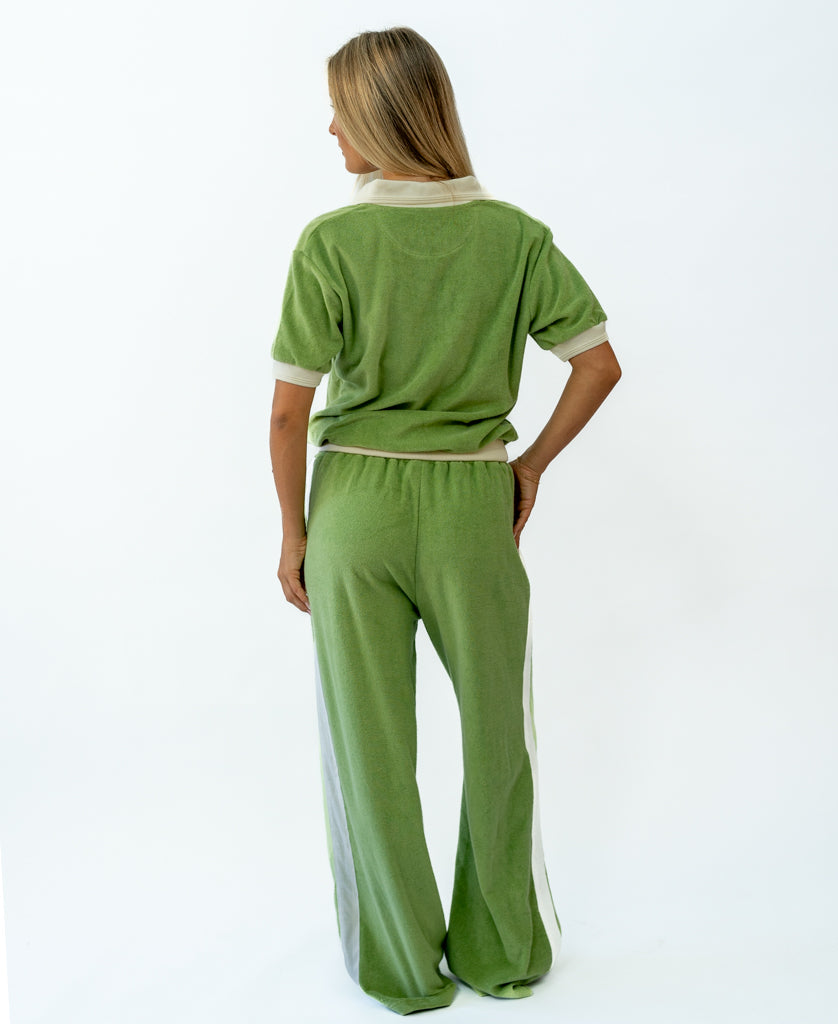 Golden Breed Cherrie Pant | Moss/Off White - Pants