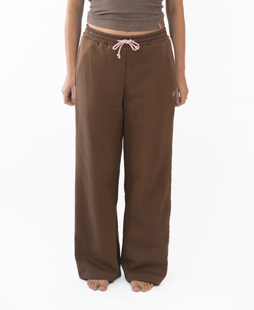 Golden Breed Connie Pant | Espresso/Baby Pink - Trousers