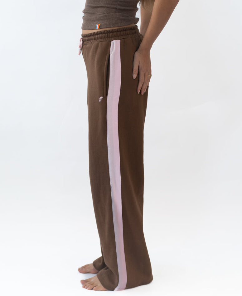 Golden Breed Connie Pant | Espresso/Baby Pink - Trousers