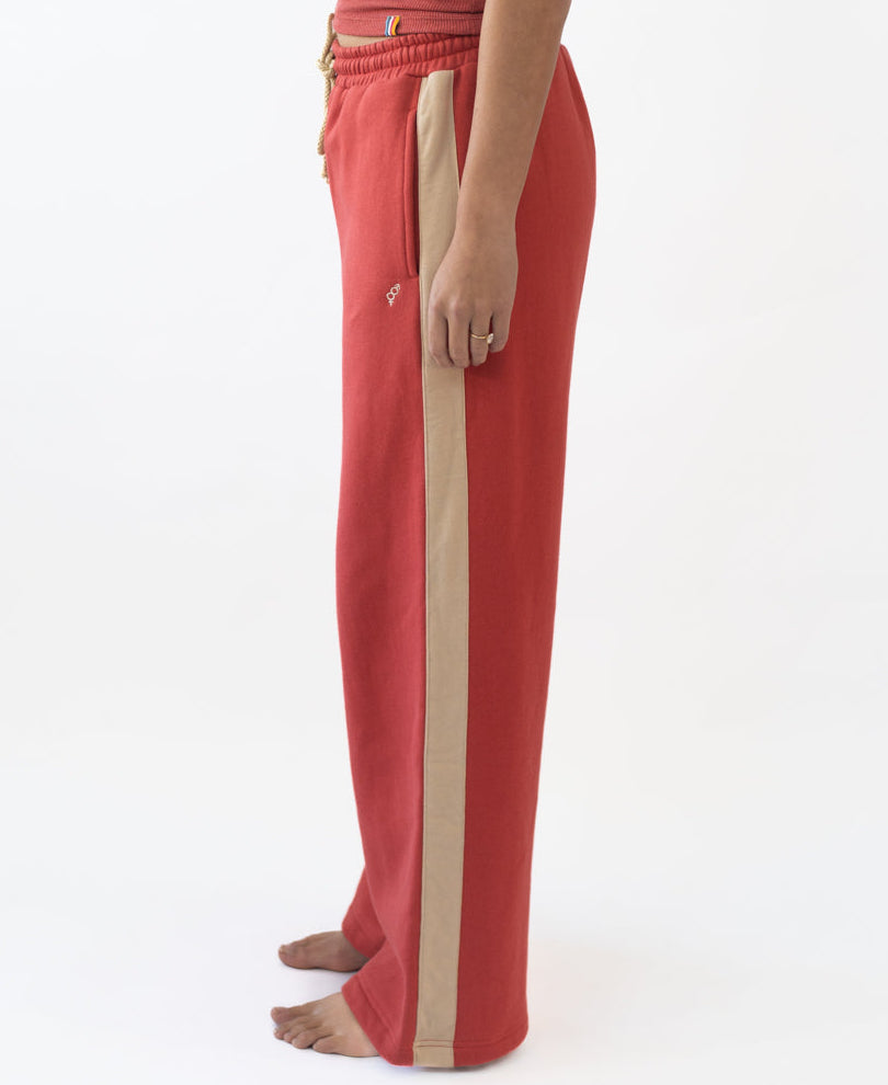 Golden Breed Connie Pant | Wash Red/Beige - Trousers