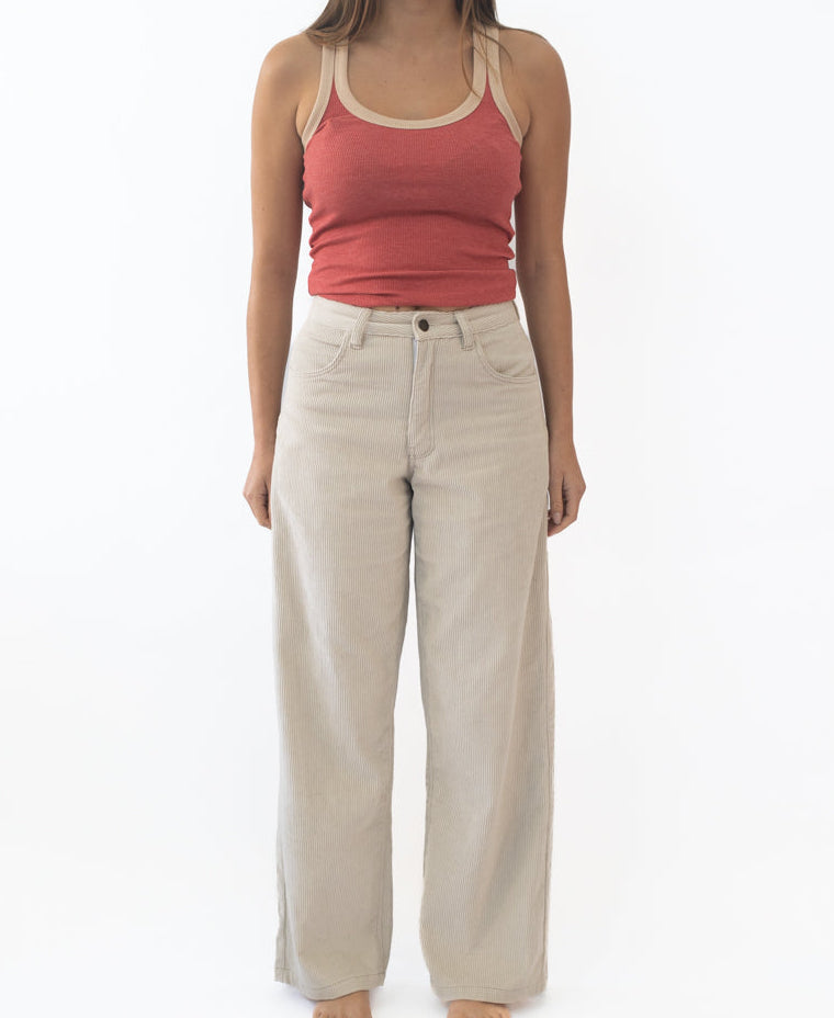 Golden Breed Dakota Cord Pant | Light Grey - Trousers