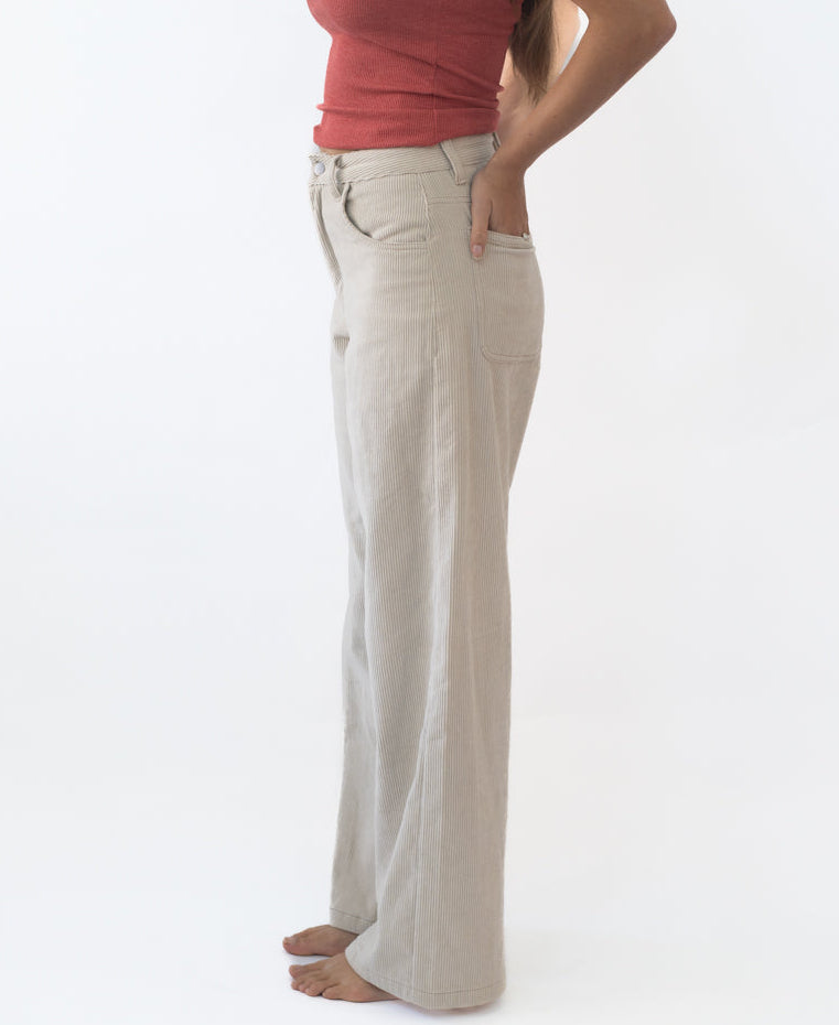 Golden Breed Dakota Cord Pant | Light Grey - Trousers