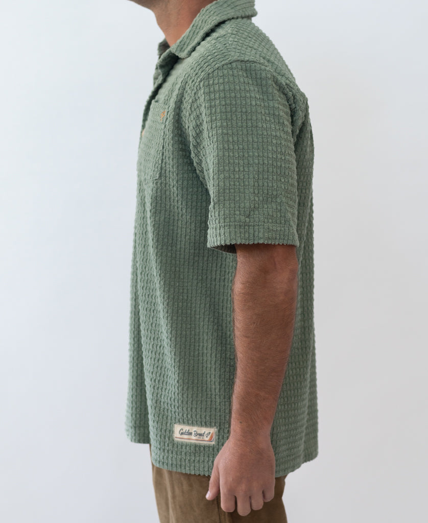 Golden Breed El Shirto Cord Shirt | Leaf Green - Shirts