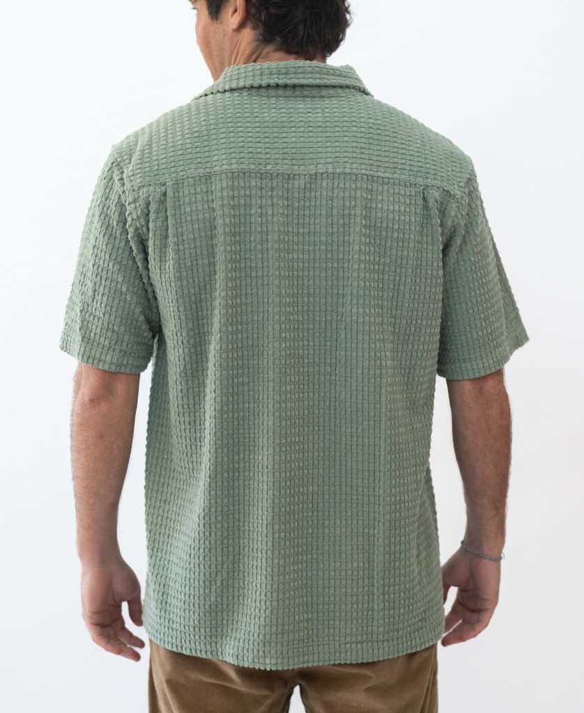 Golden Breed El Shirto Cord Shirt | Leaf Green - Shirts