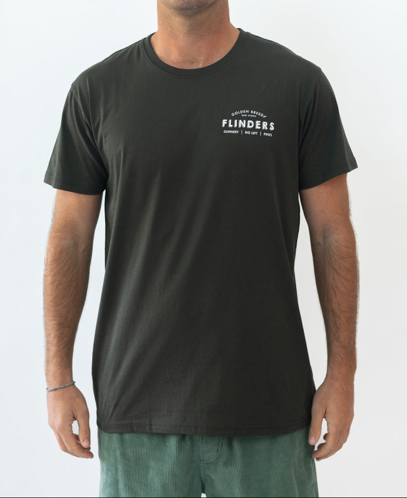 Golden Breed Flinders Old School Tee | Wash Black - T-Shirts
