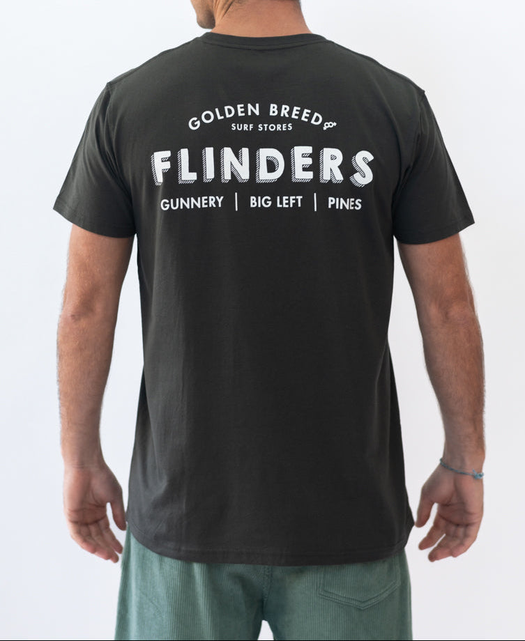 Golden Breed Flinders Old School Tee | Wash Black - T-Shirts