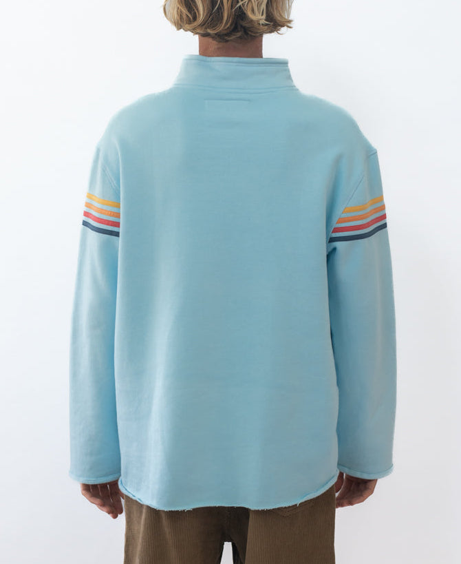 Golden Breed Fort 1/4 Zip Sweater | Turquoise - Sweatshirts
