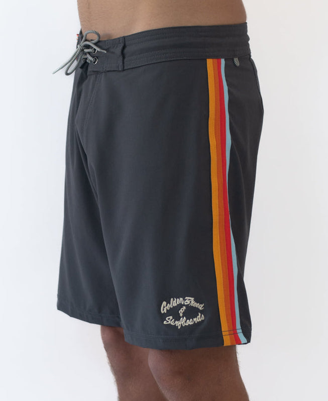 Golden Breed Long Island Boardie | Wash Black - Boardshorts