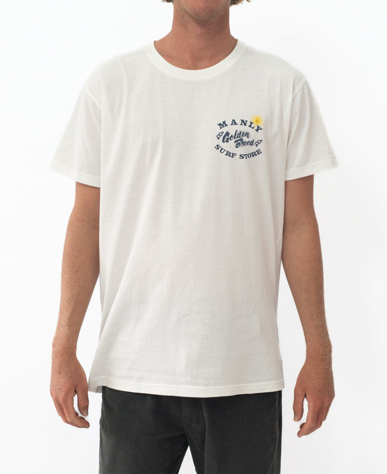 Golden Breed Manly Map Tee | Off White - T-Shirts