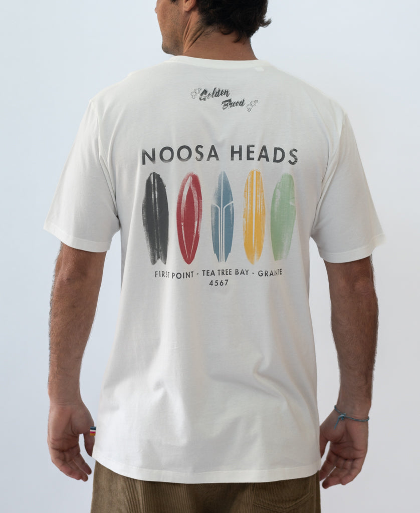 Golden Breed Noosa Boards Tee | Off White - T-Shirts