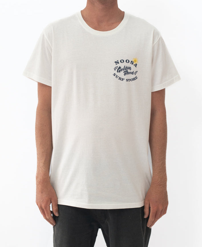Golden Breed Noosa Map Tee | Off White - T-Shirts