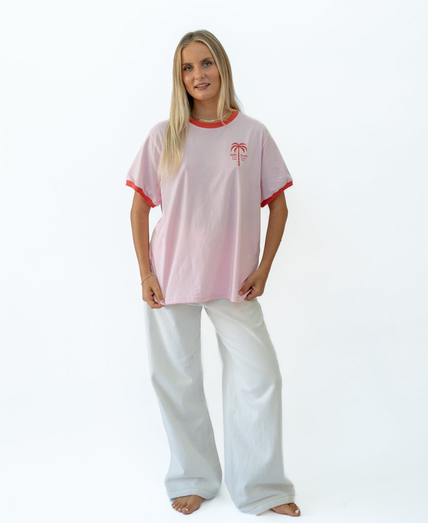 Golden Breed Palm Loco Retro | Baby Pink/Wash Red - T-Shirts