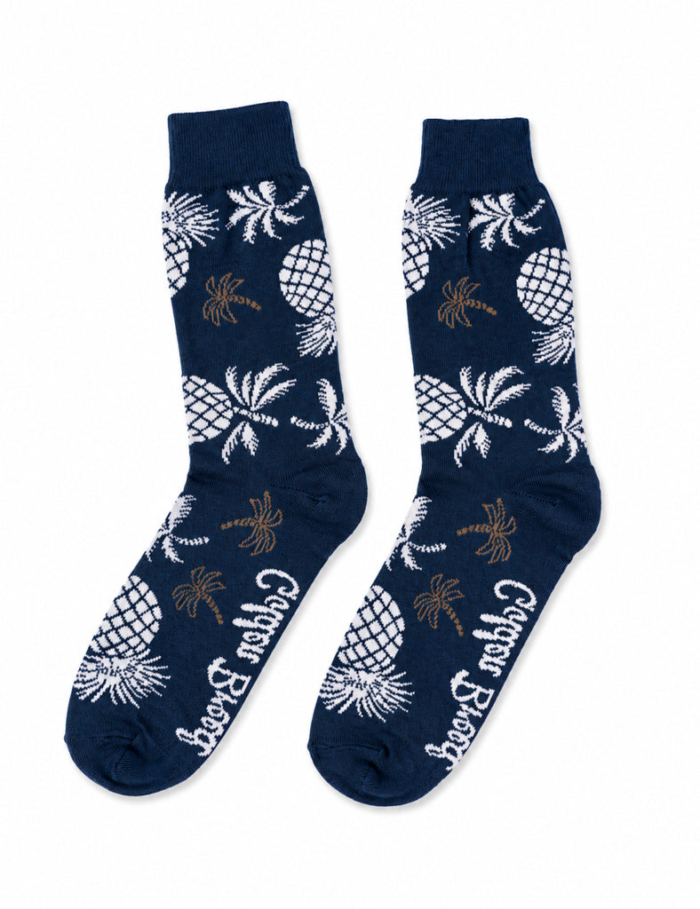 Golden Breed Pineapple Sock | Airforce - Crew Socks