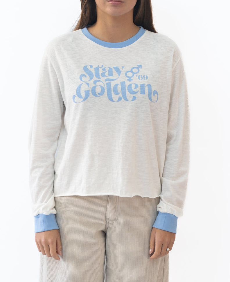 Golden Breed Stay Golden LS | Off White/Finch - T-Shirts