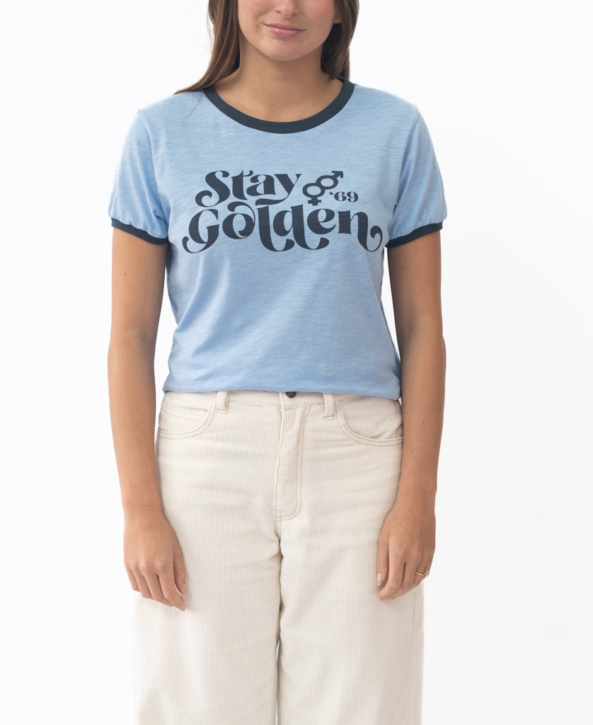 Golden Breed Stay Golden Ringer | Finch/Navy - T-Shirts