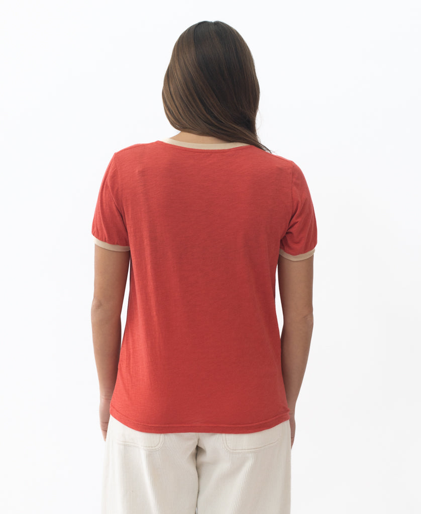 Golden Breed Stay Golden Ringer | Wash Red - T-Shirts