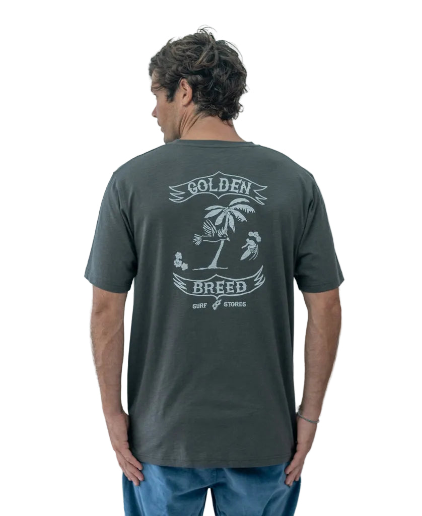 Golden Breed Surf Gang Tee | Wash Black - T-Shirts