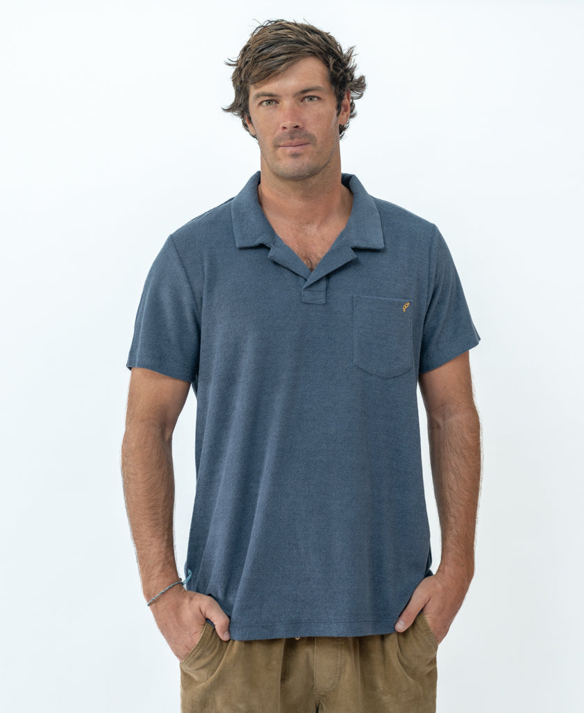 Golden Breed Vintage Polo | Vintage Navy - Polos