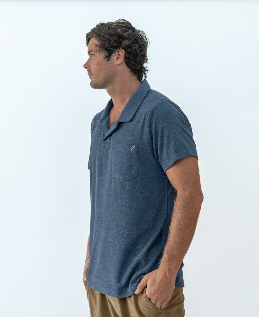 Golden Breed Vintage Polo | Vintage Navy - Polos