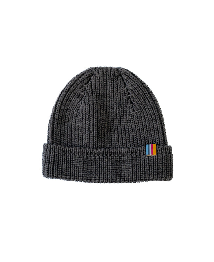 Rib Wool Beanie | Charcoal
